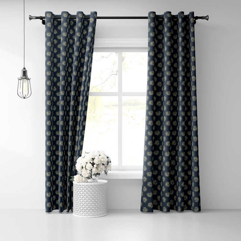 Panneau de rideau simple semi-diaphane avec œillets Antique, l 50 po x L 96 po