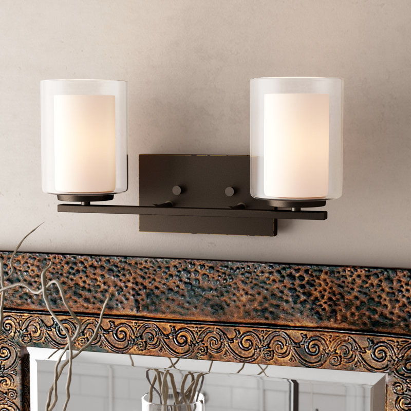 Éclairage pour salle de bain 2 lumières à intensité variable Arie, Bronze vieilli