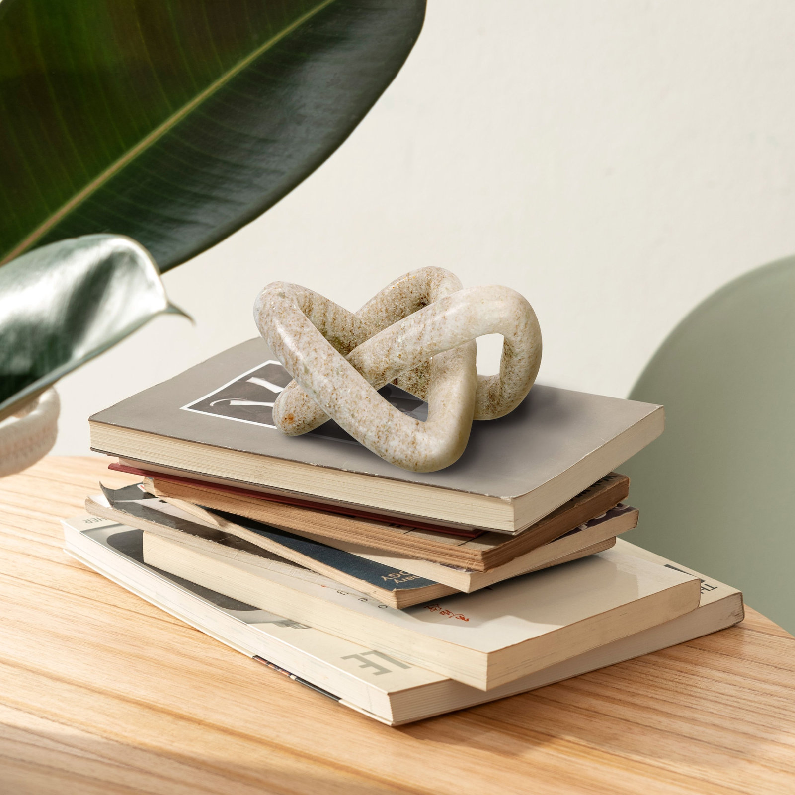 Dunaway Genuine Marble Sculpture, Beige