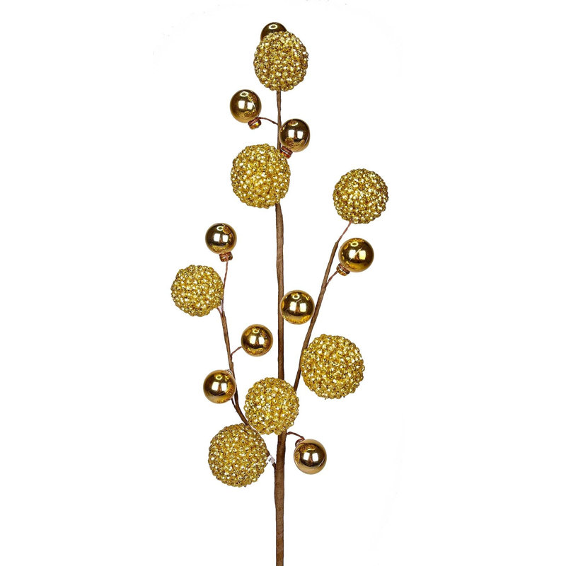 27'' Plants & Flowers Pick, Gold