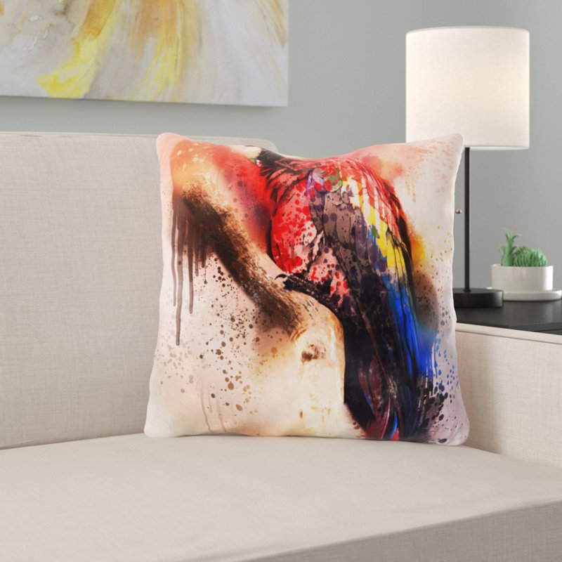 Coussin oiseau Woodworth, Microsuède, Intérieur