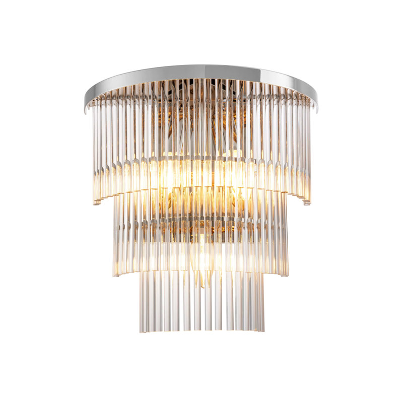 East 3 - Light Flush Mounted Sconce, Silver