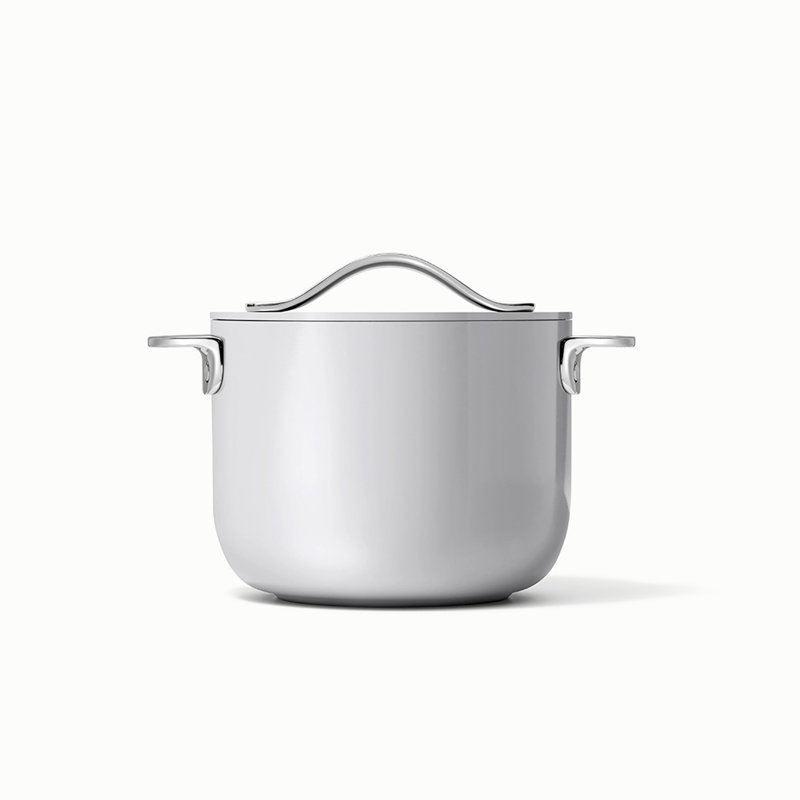 Caraway Nonstick Ceramic Petite Cooker W/ Lid, Gray, 2 quarts