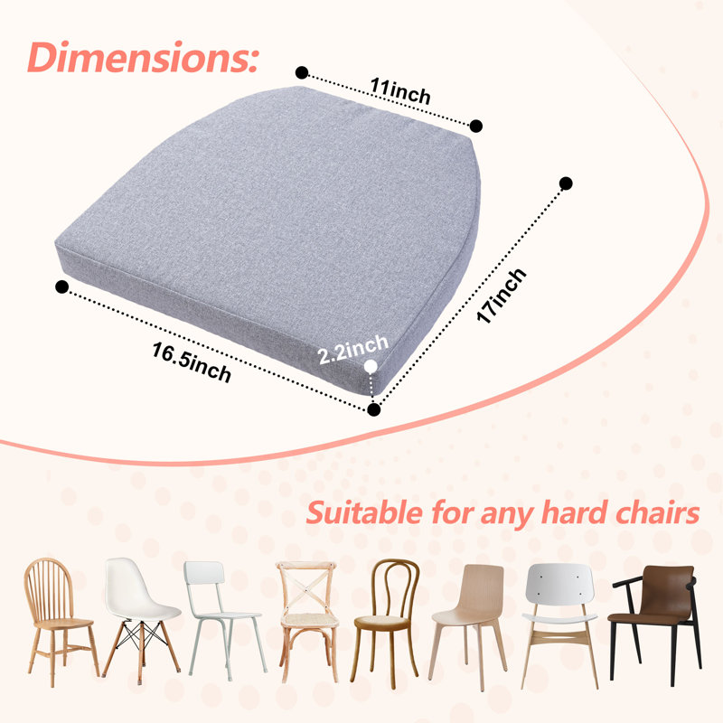 17-inch Depth Trapezoidal Cushion, Light Gray Polyester Blend