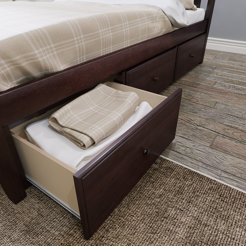  Gentrie Kids Platform Bed with Drawers, Full, Espresso