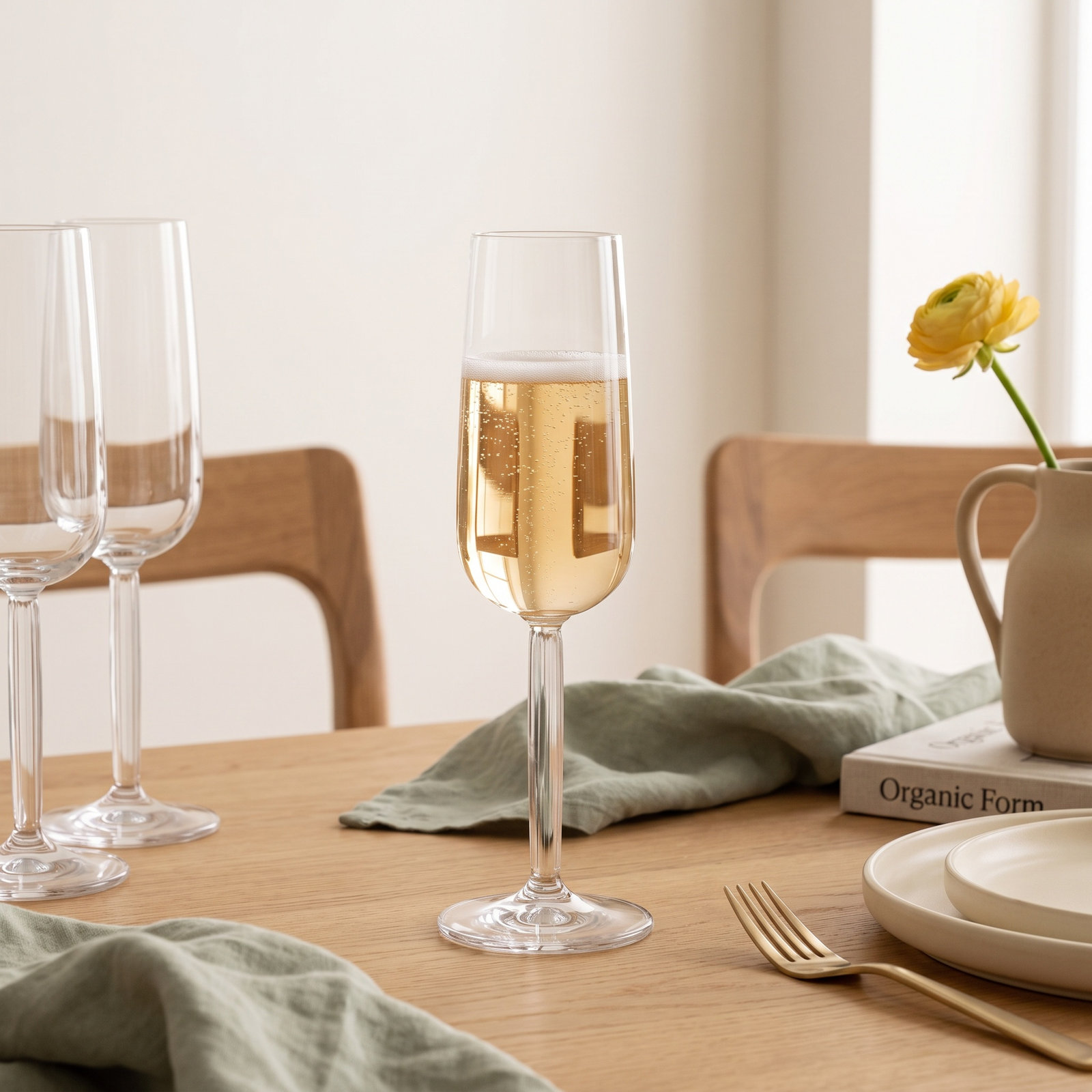 Hammershoi Champagne Flute, Clear