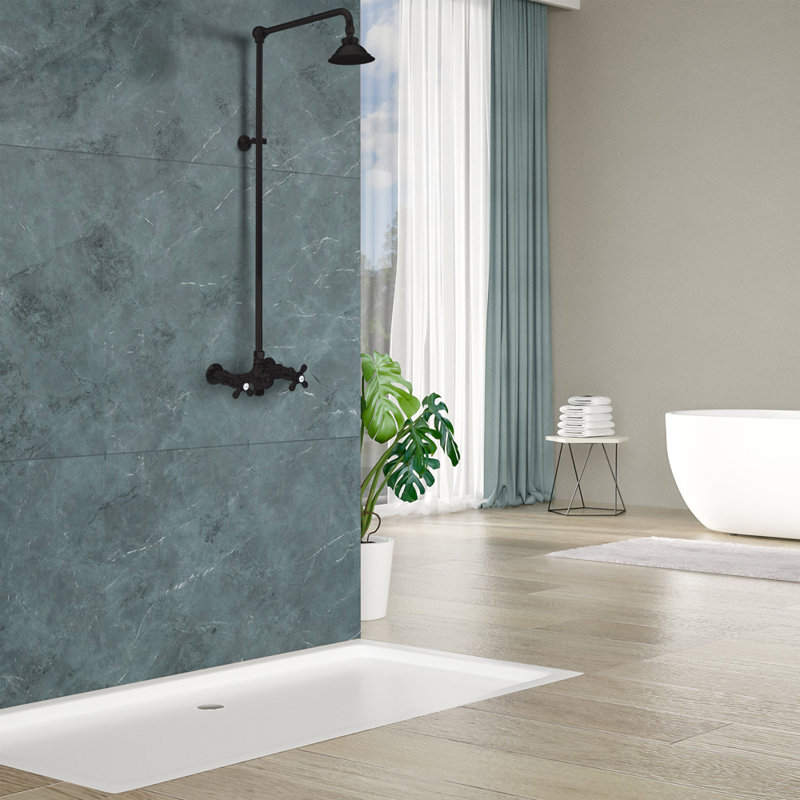 Système de douche extérieur exposé, Bronze frotté à l'huile