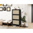Freestanding 3 Door Shoe Rack, Entryway Storage Cabinet, 44Lb Load, Engineered , -, Gold Handle, Double Shelf, Metal Base With Slip Pads, Black Particle Board, Simple Assembly Procedure For Entryway,-127429498