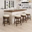 Tabouret de bar rembourré pivotant en bois massif-2042681859