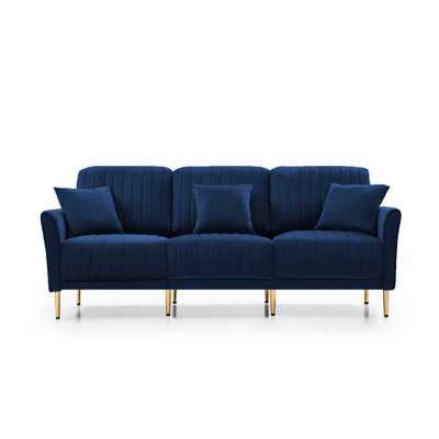Ensemble de canapé-lit en tissu de velours Kester Modern