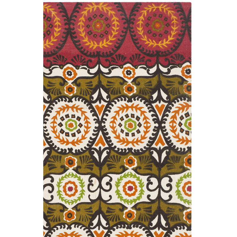 Allison Cedar Brook Hand Loomed Cotton Ikat Rug, Rectangle 5' x 8'