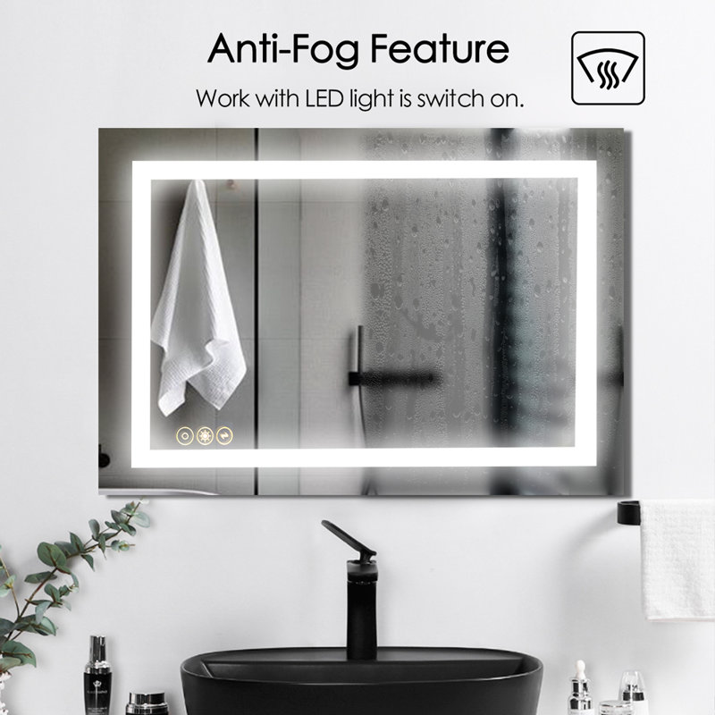 Miroir de maquillage sans cadre Sueko, 36 po x 24 po