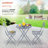 3-Piece Bistro Set with Folding Table and 2 Chairs, Gray-1764512154