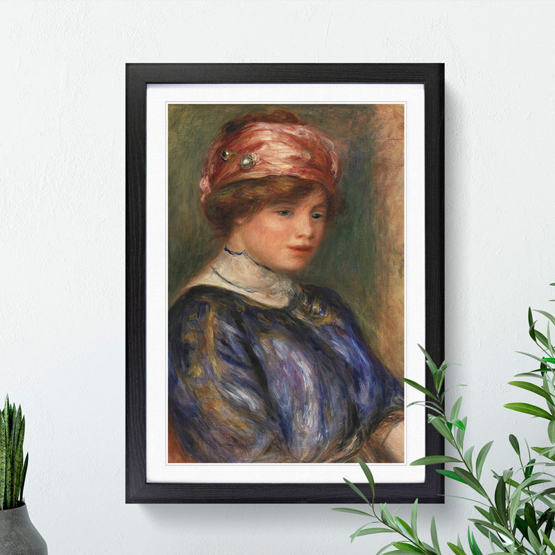 Portrait of a Woman Vol.2 by Pierre-Auguste Renoir - Picture Frame Painting, 65cm H x 48cm W x 2cm D, Oak Framed