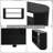 Modern 59" Console Table - Slim Sofa Table with Triple Open Shelves - Curved Fluted Design-641148605