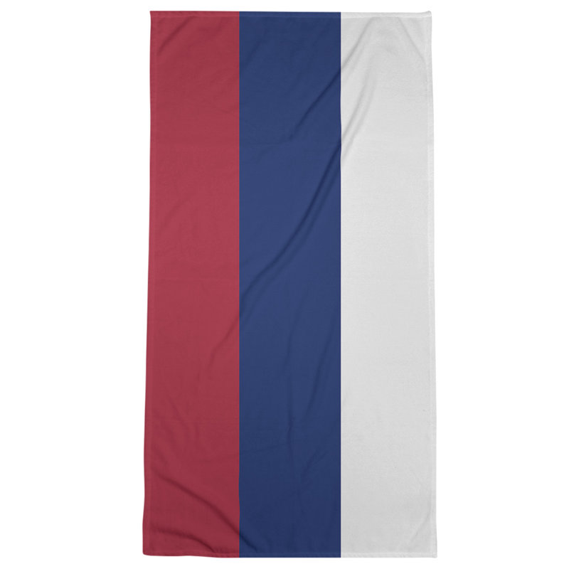 Beach Towel, White/Blue