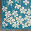 Tapis bleu turquoise à motif floral Zaizi-305690805