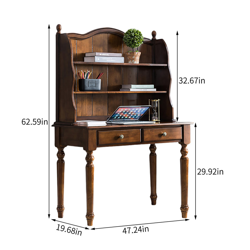 Bureau d'écriture Simple Simple, H 62,59 po x l 47,24 po x P 19,68 po