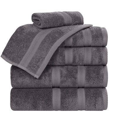 6-Piece Quick-Dry Cotton Towel Set