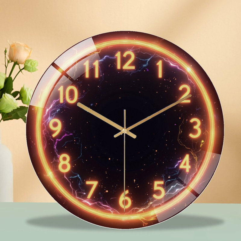 Horloge murale néon