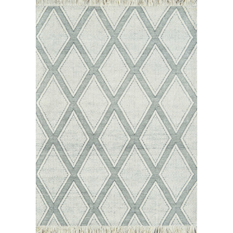 Mckoy 8X10 2121-190 Ivoire / Gris anthracite, Rectangle 8 pi x 10 pi