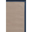 Tapis berbère beige foncé fait à la main avec bordure en coton bleu marine Nannette-1166062818