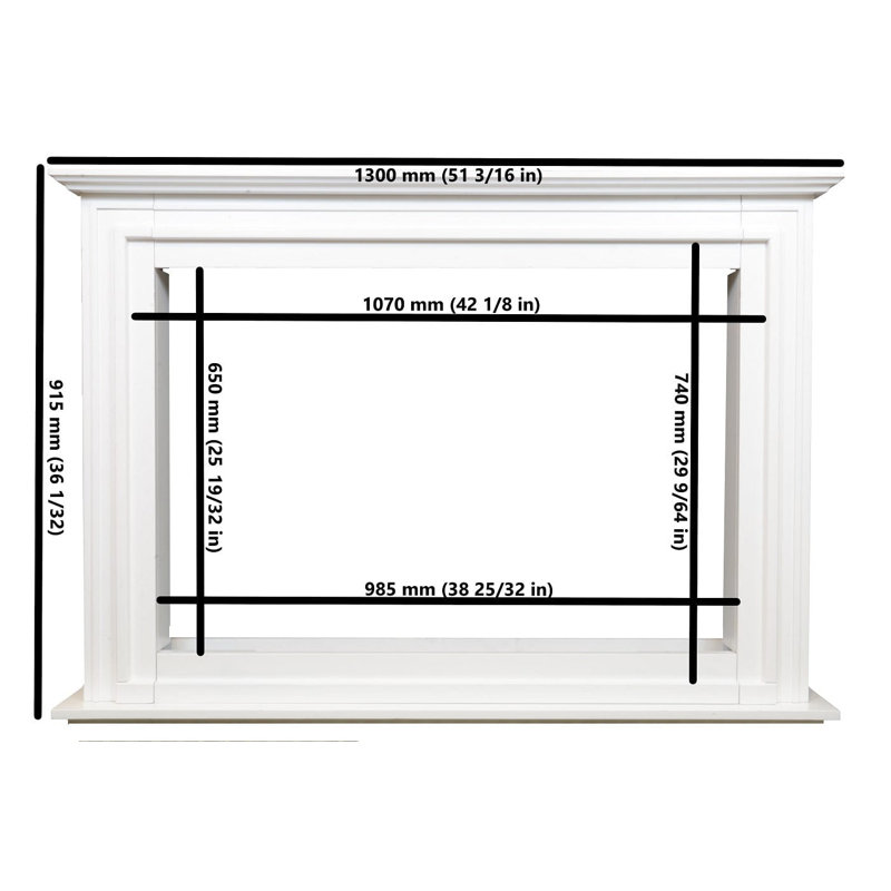Sideline Elite Smart Electric Fireplace with Encase Surround Mantel, 36.03" H x 51.19" W x 9.84" D