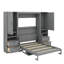 Lit escamotable Murphy avec armoire spacieuse, tiroirs et tablettes-928559250-928559249
