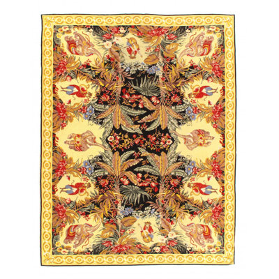 Tapis unique à tissage plat 7 pi 4 po x 9 pi 5 po Emmaclaire