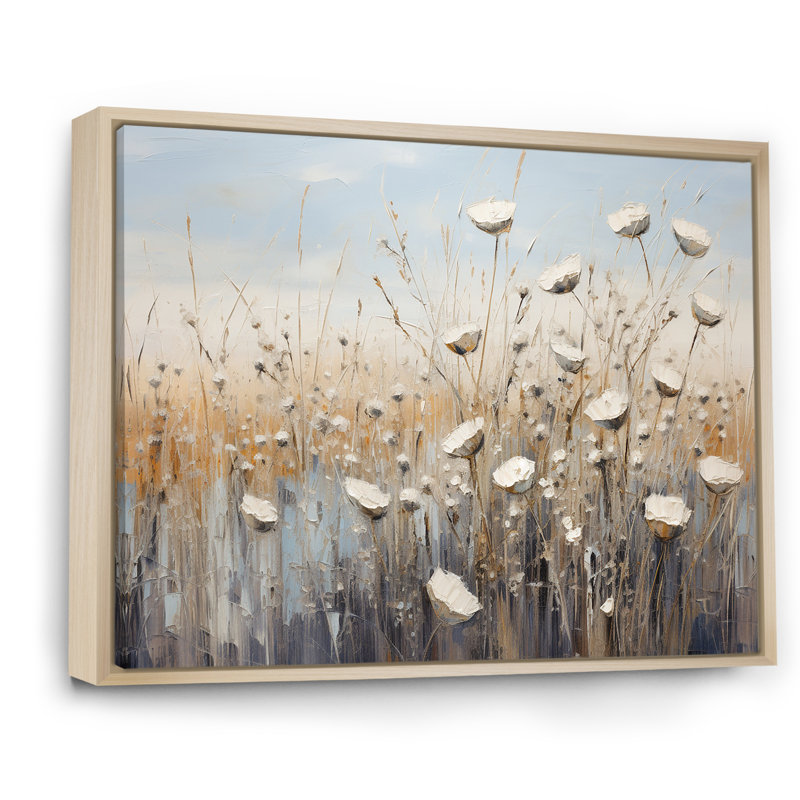 Minimalisme Wildflower Wonderland II sur toile, Cadre naturel flottant, H 30 po x l 40 po x P 1,5 po