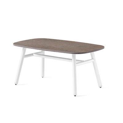 Table basse d'extérieur Yo avec plateau en céramique et structure en aluminium