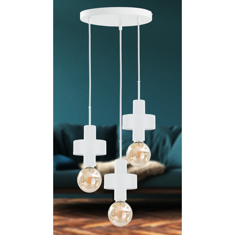 Bernda 3 - Light Cylinder Pendant, White