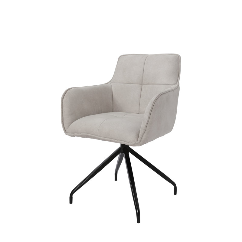 18'' H Tufted Upholstered Armchair, Beige