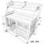 Grande cage en fer et pour animaux - avec rangement sur roulettes, et pratique, noire, 24,24 po L, P 34,71, H 48,75 avec cadre pratique exquis, noir-1854150781