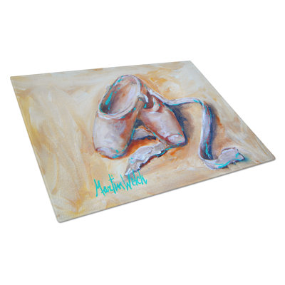 Toe Toe Ballet Shoes Glass Cutting Board