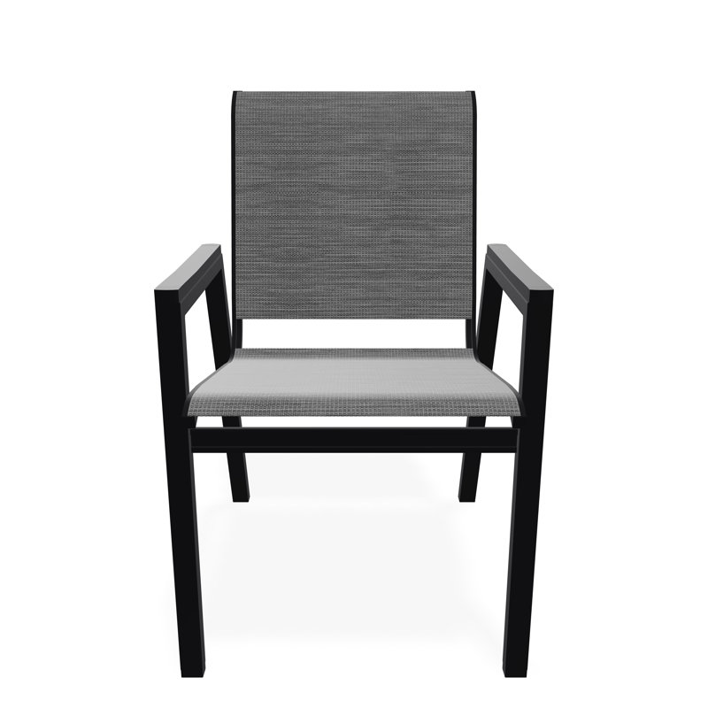 Bazza Outdoor Dining Chair, Collect Charcoal, Black