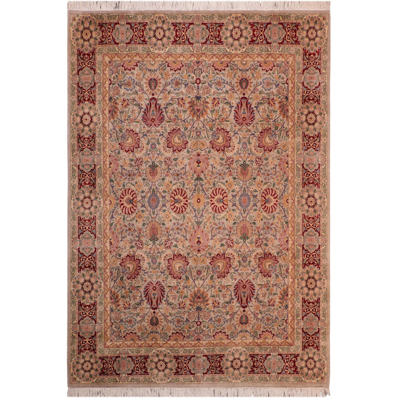 Tapis oriental gris en laine noué à la main 8 pi 2 po x 10 pi 4 po Packton