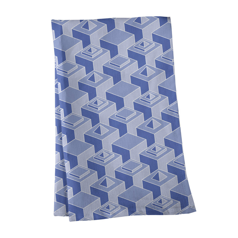 Serviette de thé skyscrapers Patricia Geoffrey, Mauve clair, Sergé de coton