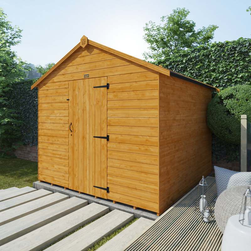 Tiger Shiplap Apex Wooden Shed, 8ft. W x 8ft. D