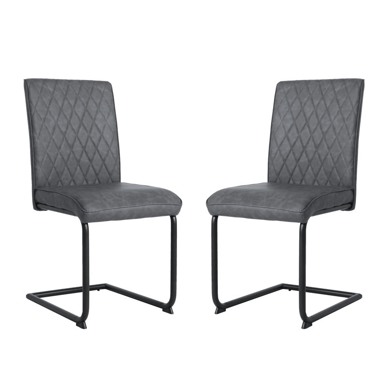 Asfand Industrial Dining Chair, Grey