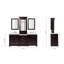 Ensemble de meuble-lavabo double 85 po avec miroir Abshire-81716022