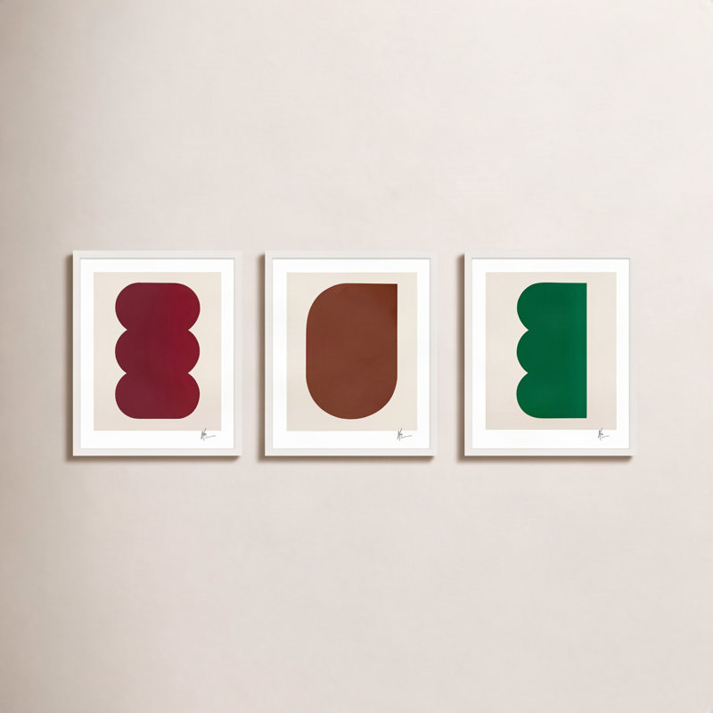 Trou de serrure 1-3. Ensemble de 3 pièces par Lee Lessem - Ensemble de 3 cadres de peinture, H 38 po x l 30 po x P 1,25 po