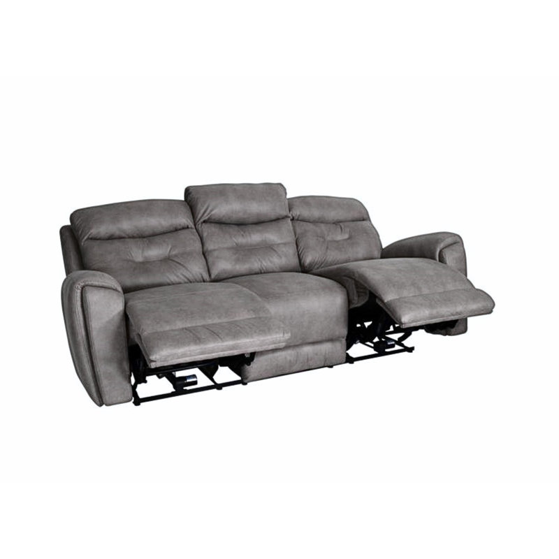 Break Point Triple Power Reclining Sofa, Gray  Polyester Blend