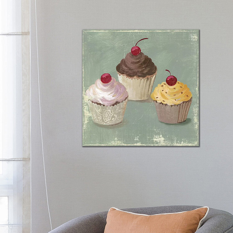 Cupcakes 1 Piece Wrapped Canvas Painting, 66.04 cm H x 66.04 cm W x 1.91 cm D