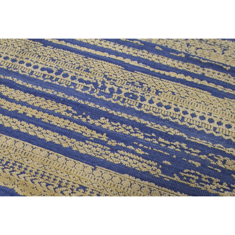 Moroccan Wool Striped Area Rug, Rectangle 9' x 12'