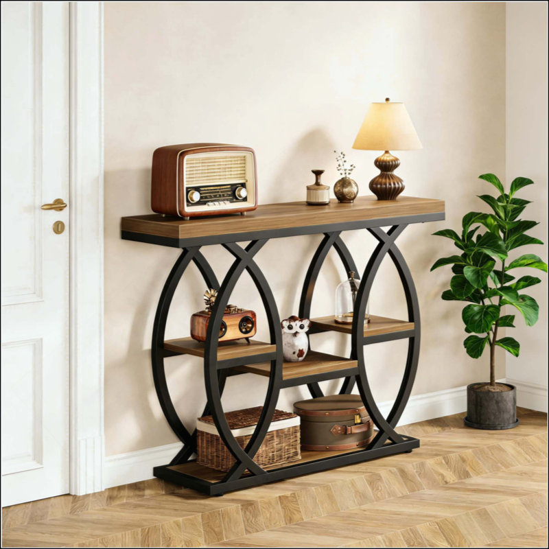 Classic Entryway Table,Practical Console Table,Steady Sofa Table, Brown