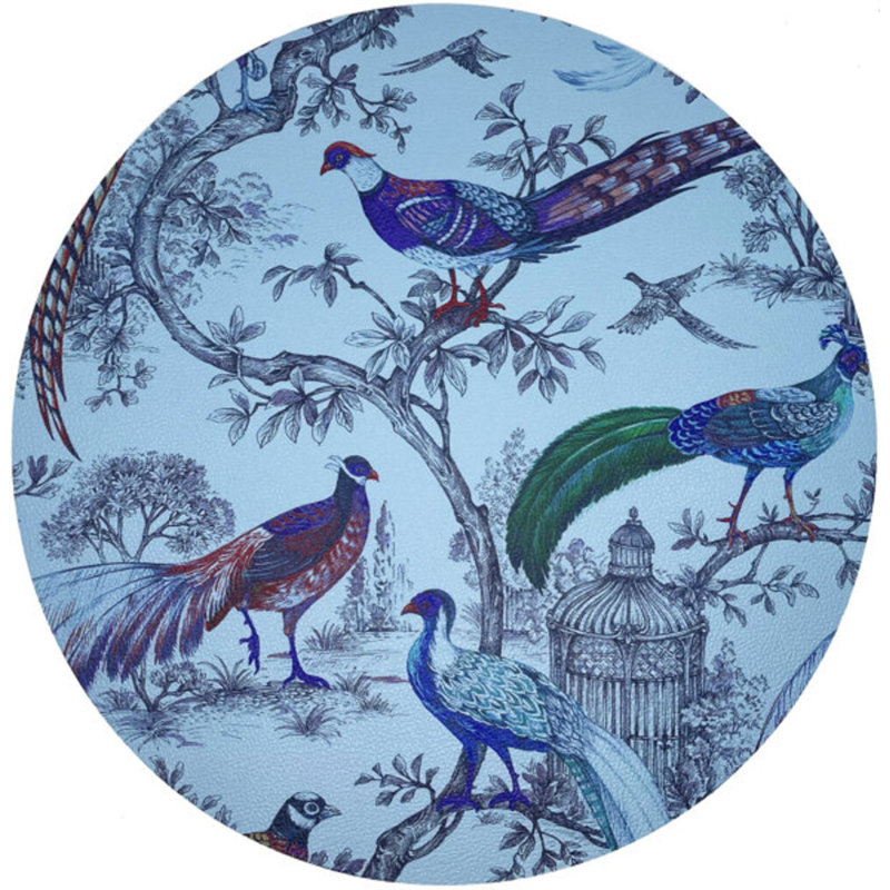 Sauvage 16'' Vinyl Placemat, Wedgewood