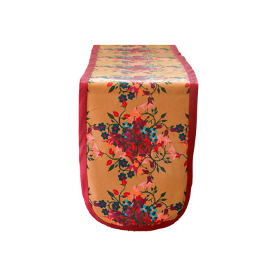 Table Runner Blumen Orange
