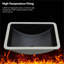Lavabo de salle de bain encastré en céramique noir 21 "x 14,75" avec trop-plein