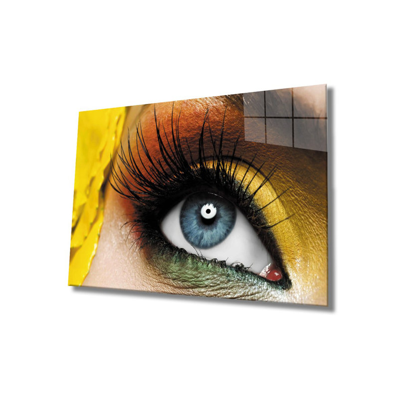 Peinture élégante en verre trempé décoratif, 27,6 po x 43,3 po | 100% verre trempé, épaisseur: 0,16 pouce | Superbe décoration intérieure pour le salon, le bureau ou la galerie | Pièce d'art unique, durable et élégante